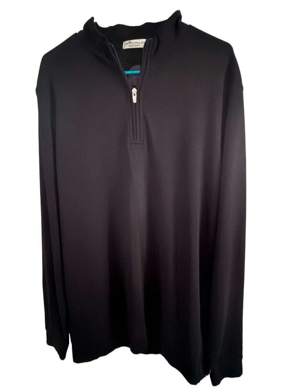 Peter Millar Crown Comfort Men's XL Black 1/4 Zip Mock Neck Pullover MPN MCOK400